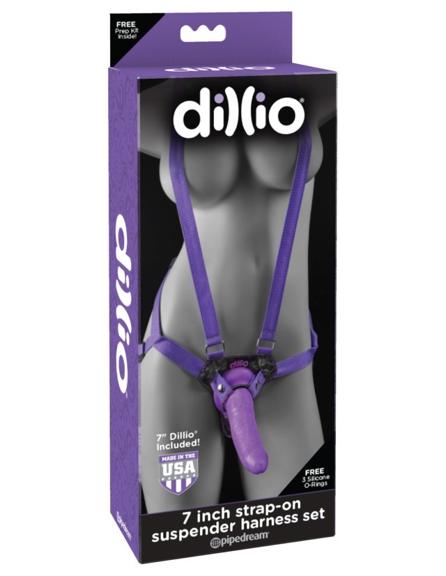 Fallo realistico Dildo indossabile vaginale anale  imbragatura strap on dillio harnes purple