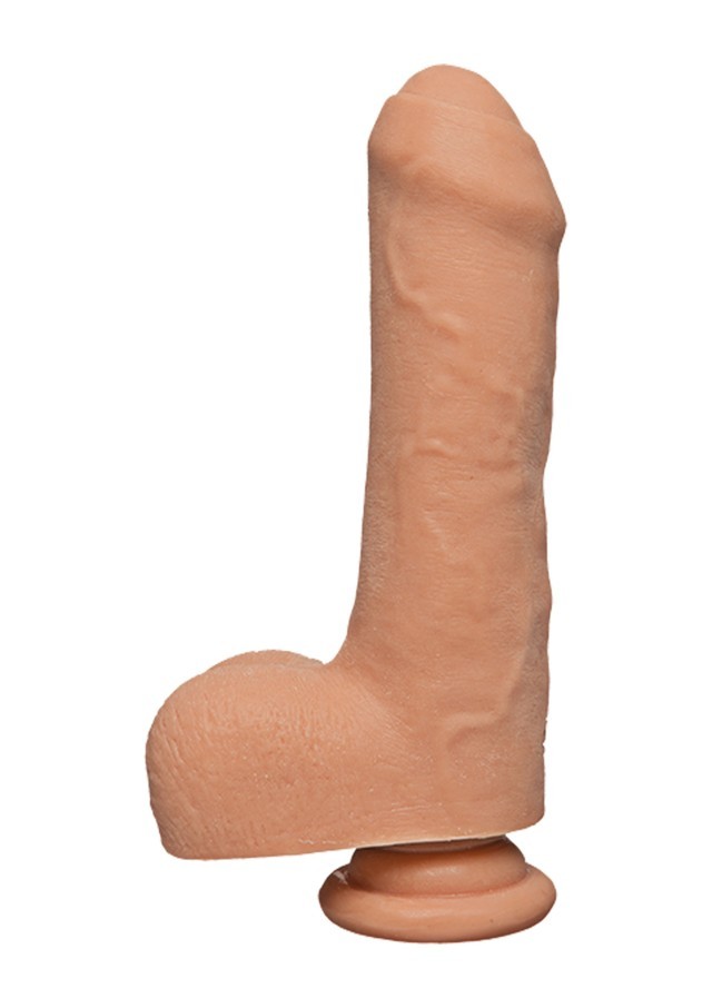 dildo fallo stimolatore con ventosa e testicoli realistico pene finto morbido